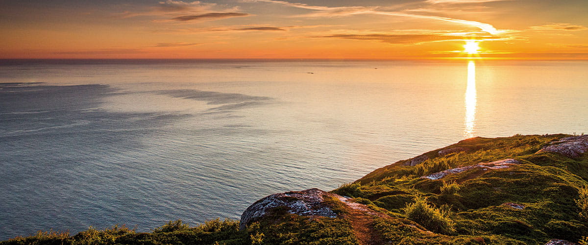 The midnight sun over Norway